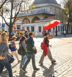 Walking tour in Europe